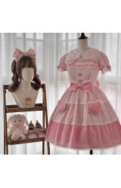 Good Night Mie Mie Three-Tier Polka Dot Blouse and JSK(Pre-Order/2 Colours/Full Payment Without Shipping)
